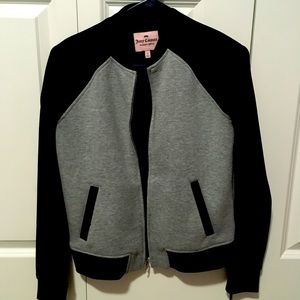 Juicy Couture varsity bomber jacket size S black and grey